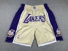 Basketball Shorts Outfit, Classic Hall, Nba Basketball Shorts, Lakers Shorts, Nba Shorts, Basketball Icon, Basketball Stuff, Apparel Design Inspiration, Lakers Kobe