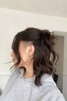 Side Shaved Hair, Easy Prom Hairstyles, Long Hair Looks, Side Shaved, Selfie Challenge, Medium Brown Hair, Prom Hairstyles For Long Hair, Shaved Hair, Undercut