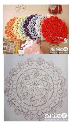 an image of crochet doily patterns on the left and in the right