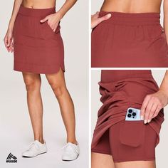 You'll love the longer Prime Everything 19" Skort. This athletic skort is made from a breathable, quick drying, stretch woven material to keep you cool and comfortable. An attached inner bike short underneath with a compression tech pocket keeps you covered, while sizable side pockets provide convenient on-the-go storage for all of your essentials. Summer Skort Outfit, Athletic Skort Outfit, Skort Outfit Athletic, Summer Skort, Skort Outfit, Golf Stuff, Athletic Skort, Awesome Outfits, Comfortable Clothes