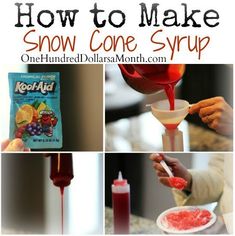 how to make snow cone syrup