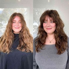 Round Face Curly Hair, Short Hair Long Bangs, Haircuts For Round Face Shape, Haircuts For Round Face, Bangs Styles, Kinds Of Haircut, Flattering Haircuts, Bangs For Round Face, Round Face Shape