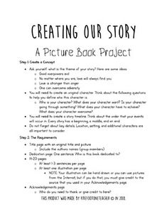 the book cover for creating our story