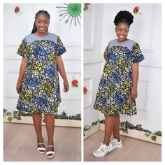 Blue Fit Flare Evening Casual Short Sleeve Knee Length Shift Dress, Ankara Dress, African Print Dress, Summer Dress This beautifully crafted classy, easy-to-wear ankara dress is made with 100% cotton African wax print fabric. it is suitable for both formal and informal occasions. Features: - 100% Handmade - Fitted with zipper at the back - Short sleeve - Knee-length - Length of the dress on the model is 38inches Buyers can request customization if the measurement is different from the standard. Blue Patchwork Shift Dress, Blue A-line Dress With Patchwork, Blue Patchwork Midi Dress With Short Sleeves, Knee-length Patchwork Shift Dress, Yellow Shift Dress, Knee-length, Shift Dress Ankara, Dress African Print, Dress Ankara, Ankara Dress Styles