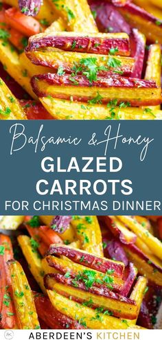 balsamic and honey glazed carrots for christmas dinner