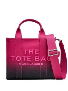 Marc Jacobs The Small Ombre Canvas Tote Bag - Farfetch Marc Jacobs Tote, Small Tote Bag, Black Hot Pink, Marc Jacobs Bag, The Tote Bag, Medium Tote, Small Tote, Black Tote Bag, 7 And 7