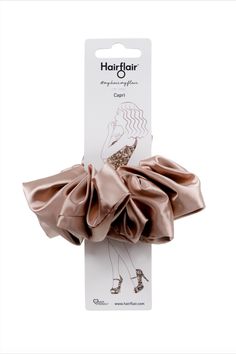 NEW IN! Our Capri Super Scrunchy is here!!
This beautifully designed, champagne coloured, super scrunchy (like all our scruchies) is made with the finest fabrics around. 

Priced at £9.95 | $12.99 | €11.95 per item 

Shop HairFlair.com NOW! Jewelry Packaging Design, Eid Card Designs, Packaging Ideas Business, Small Business Packaging Ideas, Handmade Packaging, Small Business Packaging, Creative Packaging Design