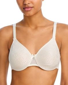 Cut a sleek shape in this ultra-supportive, minimizing bra from Chantelle. Style #1891. Elegant Seamless Underwire Bra, Micro-elastic No-show Bra, Chantelle Bras, Cheap Micro-elastic Bra Friendly Intimates, Elegant Full Coverage Micro-elastic Bra, White Bra With Built-in Support And Micro-elastic Fit, Raffia Sandals, Nautical Stripes, Luxury Sunglasses