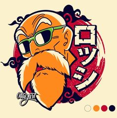 an orange bearded man with glasses and a beard in front of the word japan on a white background