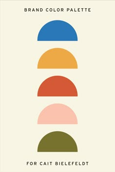 the brand color palette for cat bieledt's new album, which is available in