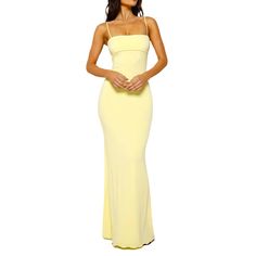 41077348466711|41077348499479|41077348532247 Wedding Night Dress, Long Cami Dress, Dress For Party, Night Dresses, Cami Maxi Dress, Dress Slim, Long Bodycon Dress, Solid Color Dress, Color Dress