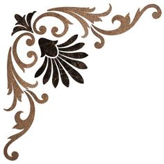 an ornate design on a white background