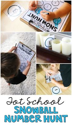 the snowball number hunt is an easy way to practice numbers