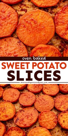 Indulge your cravings with these irresistible oven-baked sweet potato slices! Each piece is golden-brown with perfectly crisp edges, bringing out the potato’s natural sweetness, enhanced by a drizzle of honey and a touch of savory salt. With their delicious taste and effortless preparation, these baked sweet potato slices are sure to delight with every bite! Sweet Potato Slices Recipes, Baked Sweet Potato Slices, Oven Baked Sweet Potato, Vegetarian Side Dish Recipes, Sweet Potato Soup Vegan, Gluten Free Recipes Appetizers, Gluten Free Party Food, Potato Slices, Sweet Potato Slices