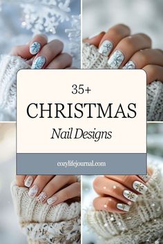 December Acrylic Nail Designs, Wedding Christmas Nails, Holidays Nails Winter, White Holiday Nail Designs, White December Nails, Christmas Wedding Nails Brides, Festive Winter Nails, December Wedding Nails