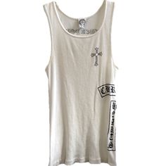 Authentic Chrome Hearts Vintage Tank Top / Wife Beater / Unisex. This Exclusive Shirt Was Acquired From The Hollywood, Ca Headquarters Building, A Location Not Accessible To The General Public. Notably, My Boyfriend Held The Esteemed Position Of Lead Designer For Chrome Hearts For Numerous Years, Working Directly Under The Guidance Of Laurie Lynn Stark And Richard Stark. It Is Through This Association That I Have Amassed My Collection Of Chrome Hearts Items, All Of Which Are Unequivocally Authentic, Sourced Directly From The Heart Of Chrome Hearts Headquarters In Hollywood, Ca. Brand: Chrome Haerts Size: Medium Color: White And Black Pre-Loved, Worn, And Used. No Rips, Tear Chrome Hearts Shirt, Headquarters Building, Hearts Vintage, Wife Beaters, Heart Tank Top, Vintage Tank Top, Vintage Tank, Heart Top, Chrome Hearts