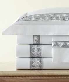 Alexia Embroidered Percale Bedding by Legacy Home | Fig Linens Elegant Bedding Sets, Embroidered Duvet Cover, Super King Duvet Covers, Embroidered Bedding, Modern Luxury Bedroom, Full Duvet Cover, King Sheet Sets, Cotton Sheet Sets, Duvet Covers Twin