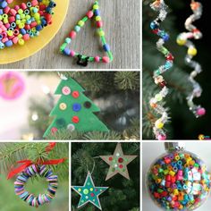 christmas crafts for kids to make and sell on the tree ornament, beaded ornaments