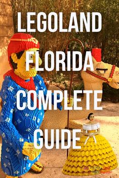 the legoland florida complete guide is shown in front of a statue with an umbrella