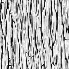 black and white drawing of wood grains on the side of a tree trunk in winter