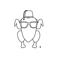 a cartoon character wearing sunglasses and a hat