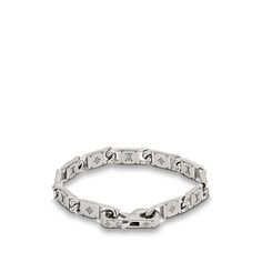 LOUIS VUITTON® - Monogram Tied Up Bracelet - Silver Louis Vuitton Bracelet, Louis Vuitton Jewelry, Louis Vuitton Accessories, Louis Vuitton Official, Louis Vuitton Men, Bracelet Collection, Diamond Bracelets, Matching Necklaces, Bracelet Silver