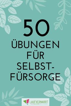 the text reads 50 ubungen fur selbst - fursorge