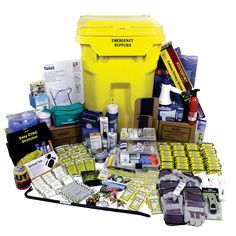 Deluxe Office Emergency Kit on Wheels (20 Person) - MayDay Industries Office Emergency Kit, Caution Tape, Pry Bars, Emergency Preparation, Pry Bar, Emergency Plan, Emergency Supplies, Survival Tools, Emergency Kit