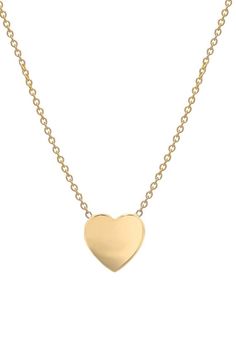 Classic and beautifully crafted 14k solid gold heart on a dainty 16'' cable link chain, shop this best seller now.Made in L.A.•Material: 14k Solid Gold•Size:Approx. 0.35''(H) by 0.35''(W) •Chain Length:16'' (for 18'' simply request it in the comment box at checkout)•Ships in 2 to 5 business days•Made in Los Angeles•Comes gift ready in a velvet box tied with satin ribbonFeel free to contact us for any customization as all jewelry is made to order and we’ll gladly accommodate Elegant Yellow Gold Necklace With Heart Detail, Classic Heart Necklace With Delicate Chain, Classic Heart Necklace With Adjustable Chain, Minimalist Heart Charm Necklace With Cable Chain, Minimalist Tarnish Resistant Yellow Gold Heart Necklace, Classic Heart Pendant Necklace With Cable Chain, Elegant Gold Charm Necklace With Heart Detail, Minimalist Heart Necklace With Cable Chain, Classic Heart-shaped Necklace With Cable Chain