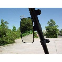 the rear view mirror on a motorcycle is shown