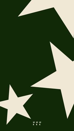 three white stars on a green background