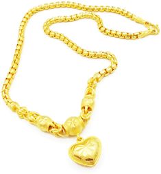 PRICES MAY VARY. Heart 22K 23K 24K THAI BAHT YELLOW GP GOLD NECKLACE Jewelry All gold plated jewelry was sent directly to us from the manufacturer in Bangkok This Unique Jewelry Is Bronze Coated With Pure Gold Looks Just Like Solid Gold This purity (96.5%) is simply unavailable in the Western World Sourced by us in Bangkok, Thailand. Approx weight 54 Grams Length 20 inch Thailand Jewelry, Women Pendant, Western World, Gold Jewelry Necklace, Jewelry Design Necklace, Jewelry Women, Gold Jewellery Design, Bangkok Thailand, Pure Gold