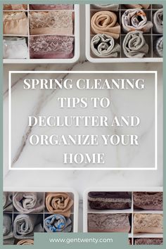 the words spring cleaning tips to declutter and organize your home