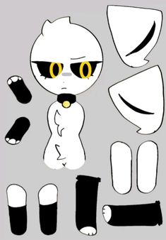 the paper doll is ready to be cut out and put on it's face