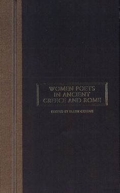 the front cover of a book with an image of women in ancient greek and roman writing