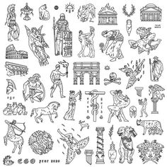 an image of ancient greek symbols