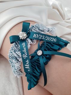 Wedding Garter Belt, Teal Bridal Shower, Bride Garter, Garter Wedding, Purple Blush, Leg Garter, Wedding Garter Set, Teal Wedding, Bridal Garter