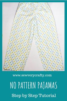 the pattern for this pants is easy to sew