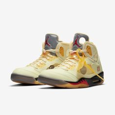 Brand: Air Jordan x Off-White Model: Air Jordan 5 Retro SP Nickname: 'Sail'Colorway: Sail / Fire Red - Muslin - BlackSKU: DH8565-100Release Date: 10/29/2020 Tekno Nike, Nite Jogger Adidas, Nike React Element 87, Nike M2k, Air Max 180, Nike Air Vapormax Plus, Low Air Jordan 1, Jordan 5 Retro, Jordan 11 Retro Low