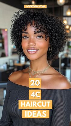 Afro Hair Styling: Tips for Perfect Curls Every Time Coily Hair Haircut, Coily Hair Short Hairstyles, Haircuts For Curly Hair Black Women, Asymmetrical Bob Natural Hair, Curly Afro Hairstyles Natural Curls, Twa With Bangs, Type 4 Short Hair, Curl Type Chart Natural Hair