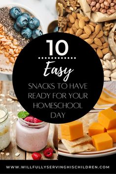 snacks to have ready for your homeschool day