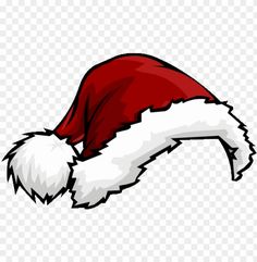 a santa claus hat on a transparent background