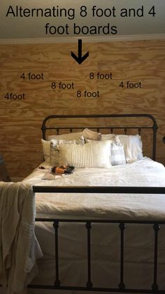 an image of a bed with instructions for how to put the foot board on it