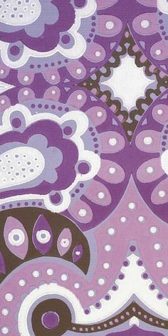 an abstract purple and white design on fabric