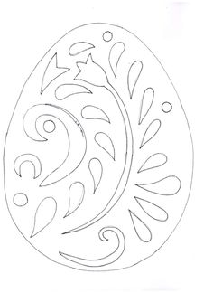 an easter egg is drawn in the shape of a flower and has swirls on it