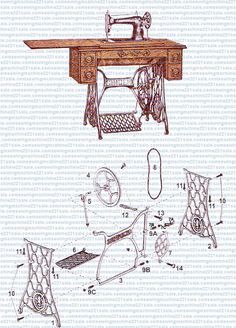 an old sewing machine is shown with instructions