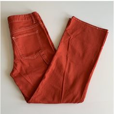 Rust Cargo Pants Size- 11 Brand New Never Worn!! Nwot Red Wide Leg Cotton Jeans, Casual Red Wide Leg Jeans, Red Casual Pants With Five Pockets, Casual Red Pants With Five Pockets, Red Pants With Five Pockets For Fall, Red Five-pocket Pants For Fall, Casual Red Five-pocket Pants, Retro Red Wide Leg Jeans, Red Fall Pants With Five Pockets