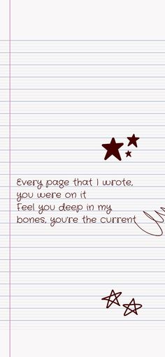 a note with stars and writing on it