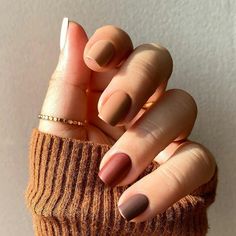 Brown Nail Polish Is Winter's Hottest Manicure Color & We're Obsessed Simple Nail Polish Designs, Simple Nail Polish, Deep Red Nails, Design Chocolate, Neutral Nail Color, Neutral Nail Polish, Neutral Nail, Sheer Nails, Brown Nail Polish