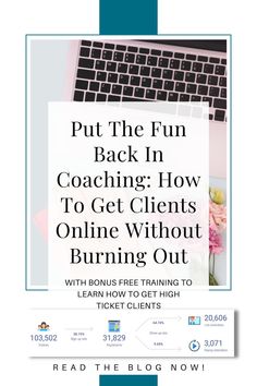 the text reads put the fun back in coaching how to get client's online without burning out